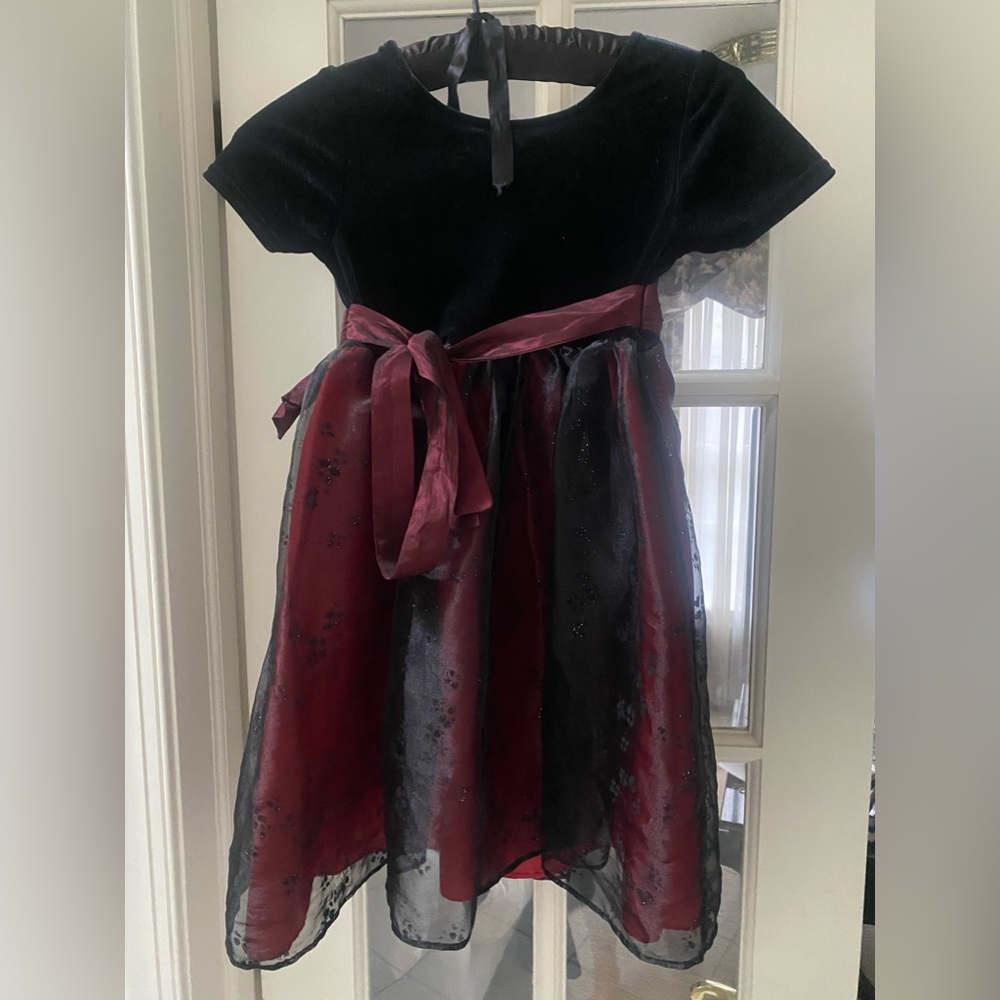 Black velvet Bonnie Jean party dress